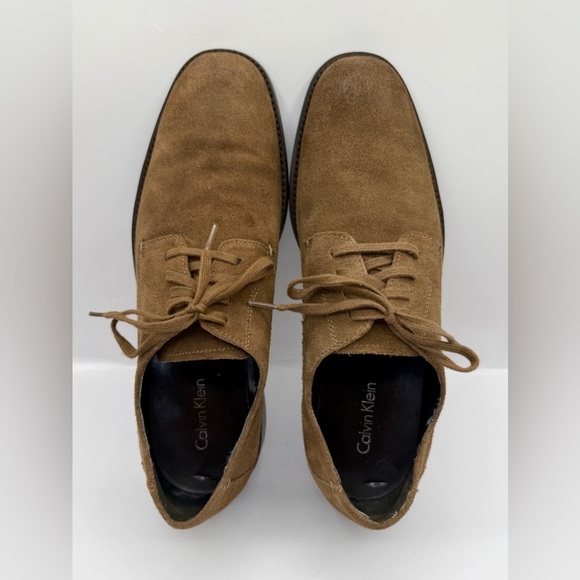 Calvin Klein Men\'s Size 9 Tan Suede Derby Dress Casual Oxford Shoes main image 6